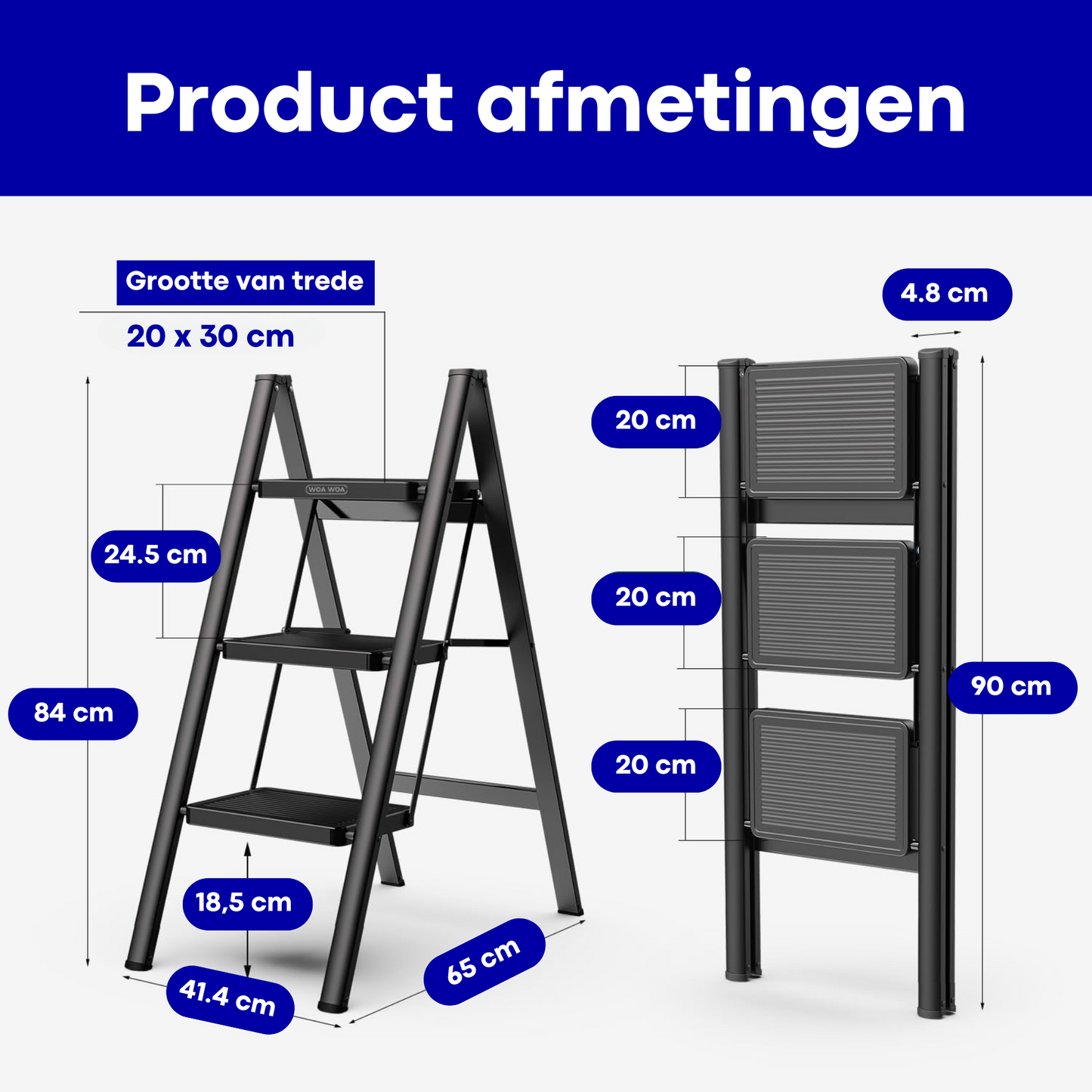 Household ladder 3 steps