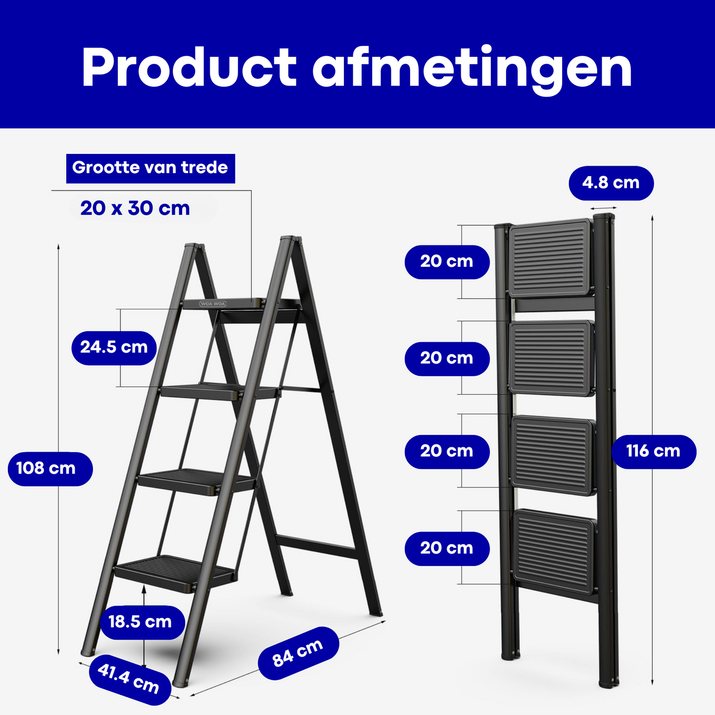 Household ladder 4 steps