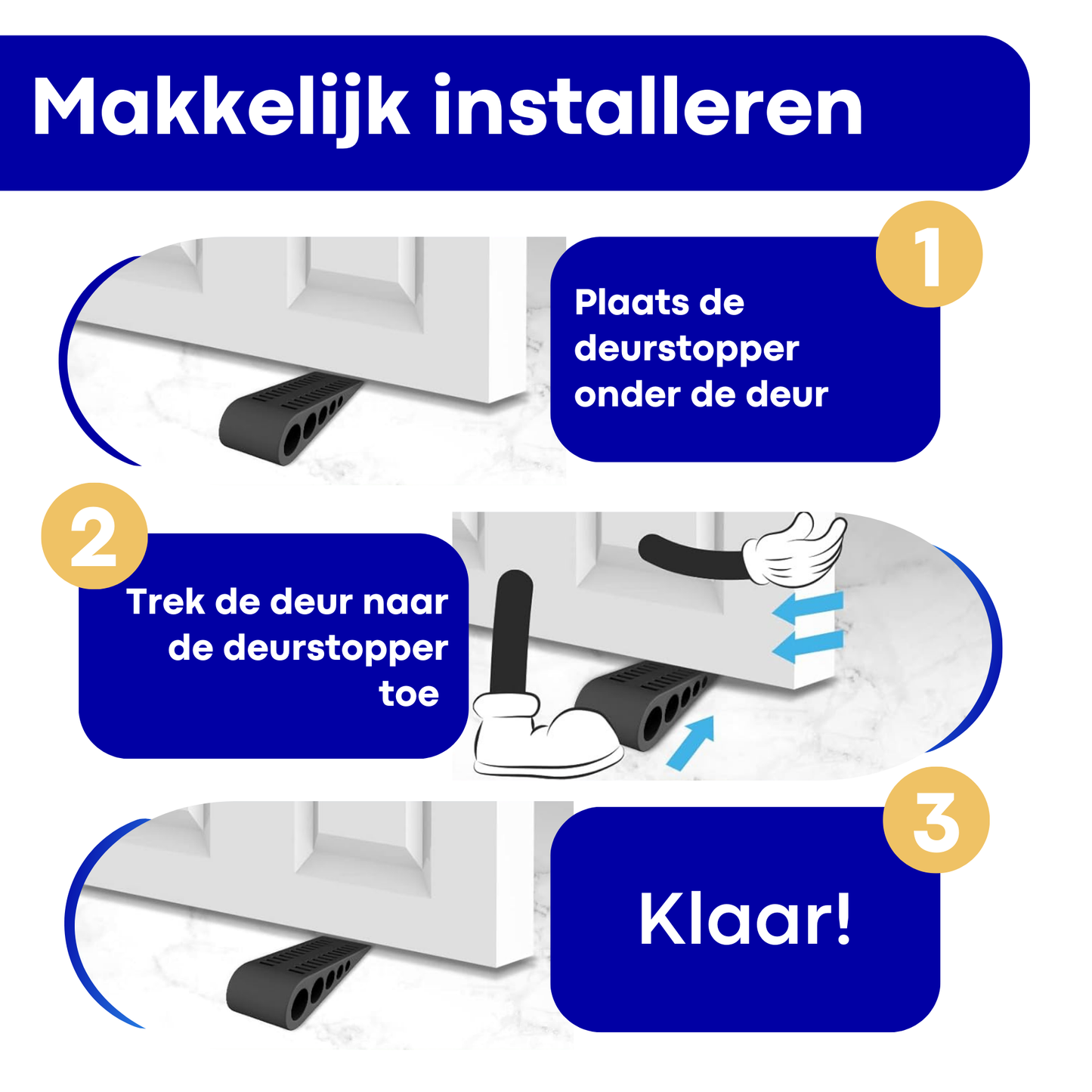 Doorstop Rubber - 6 pcs