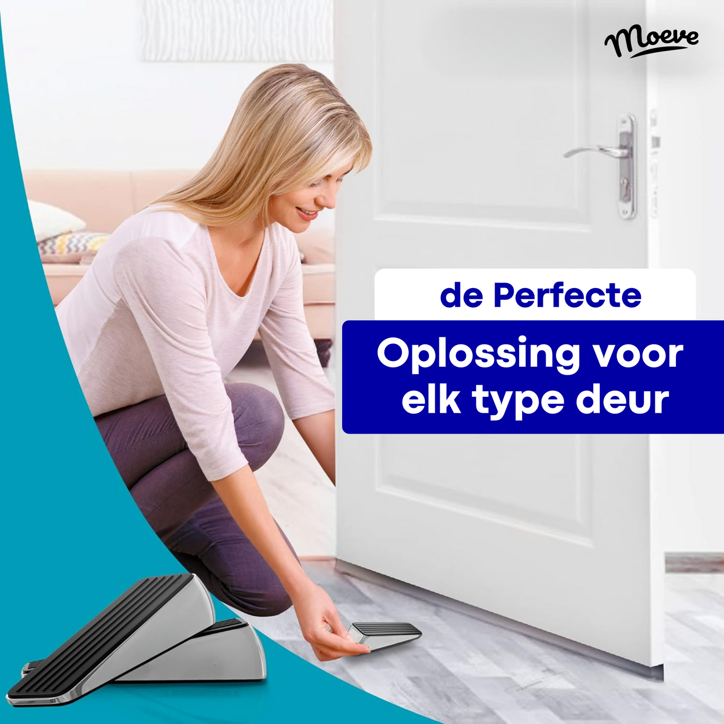 Door stop Rubber / stainless steel - 4 pcs