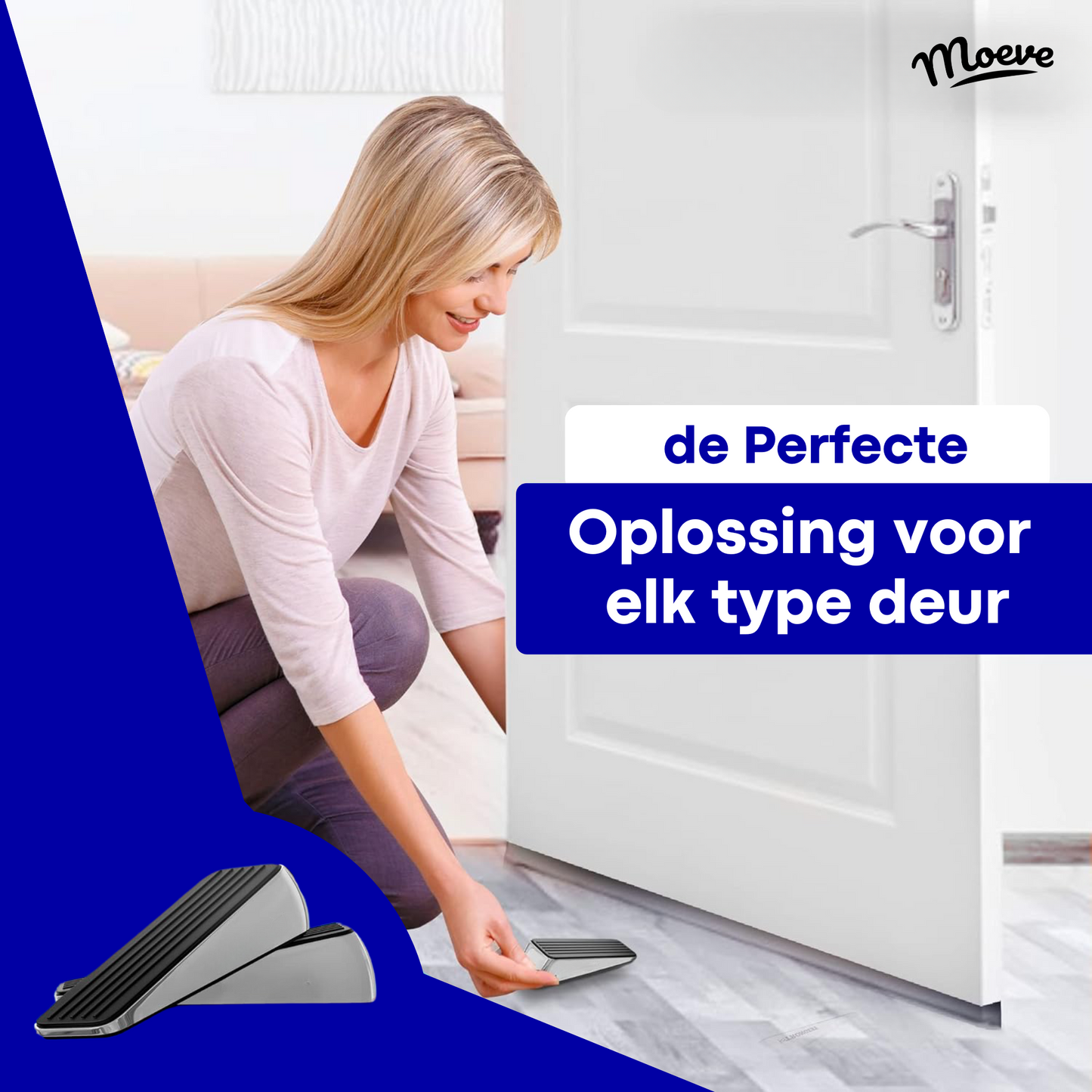 Door stop Rubber / stainless steel - 4 pcs